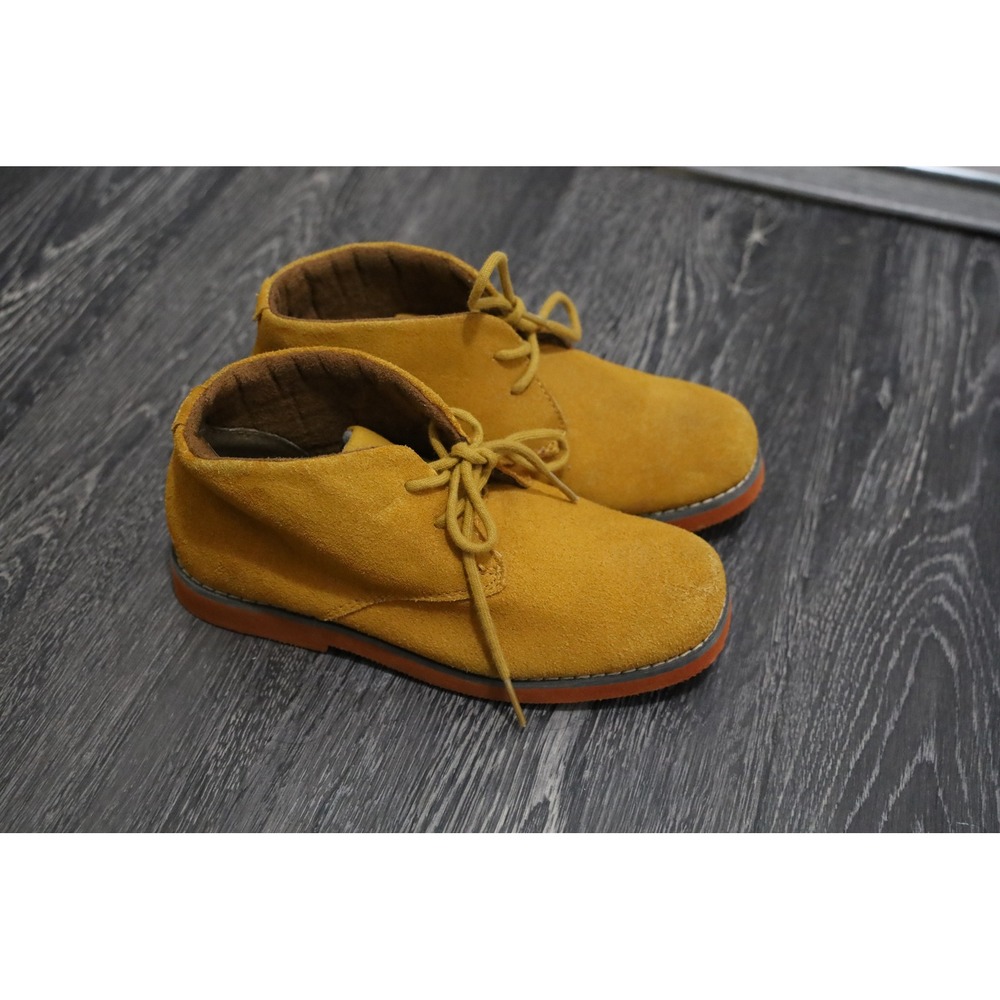 Florsheim Kids Chukka Boots Yellow Suede Lace Up Boys Girls Size 1M